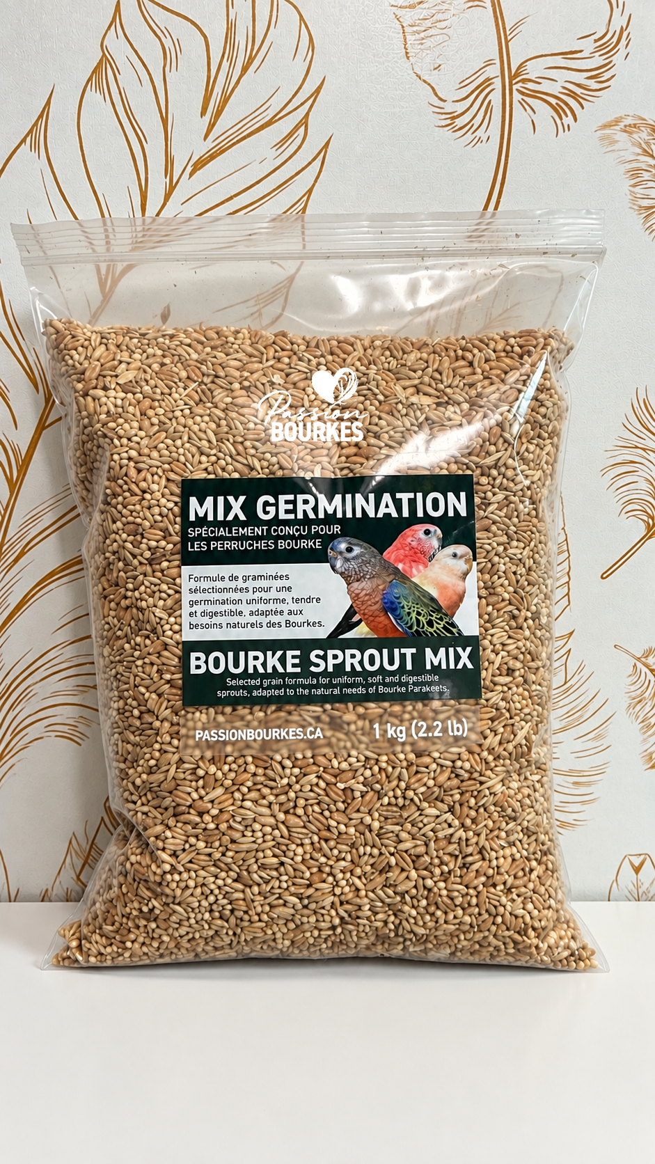 Mélange de germination pour Perruches Bourke – 1kg