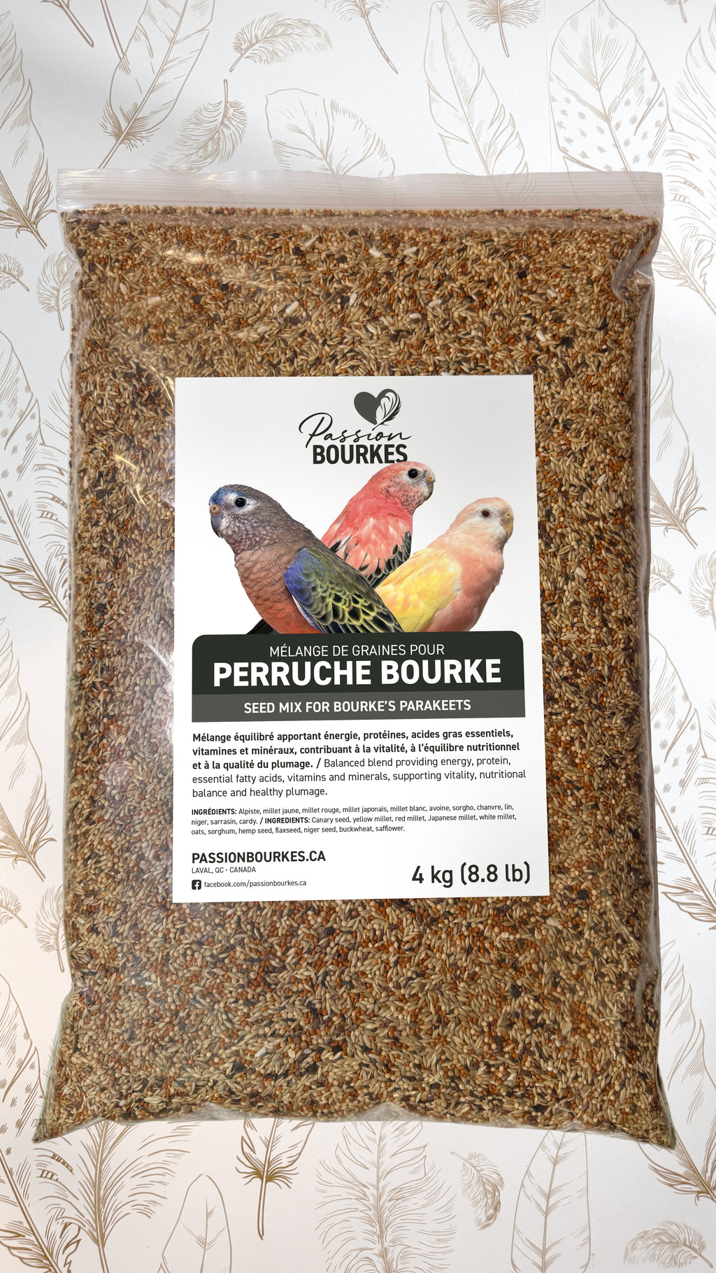 Mélange de graines pour perruches Bourke — 4 kg