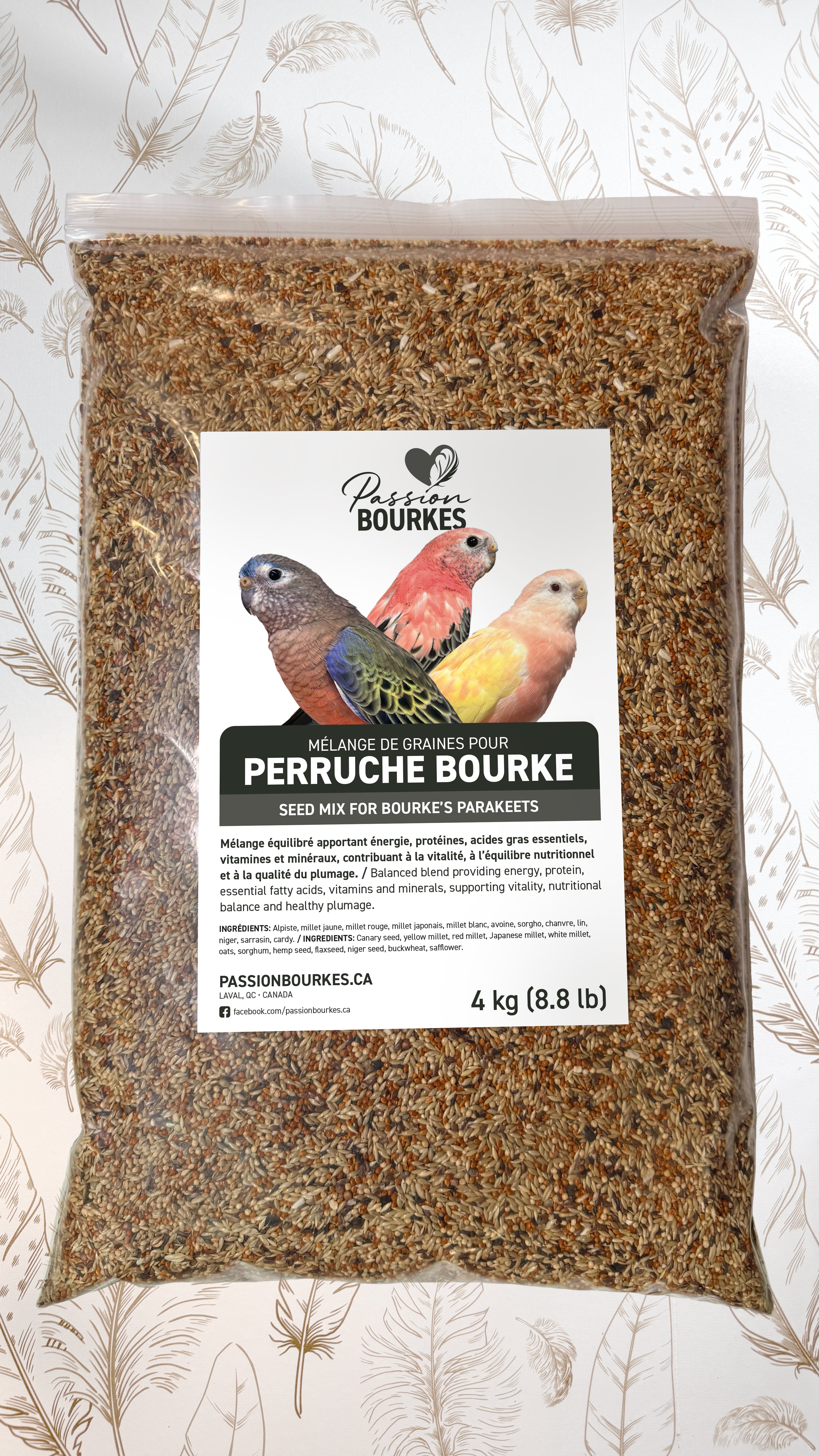 Mélange de graines pour perruches Bourke — 4 kg